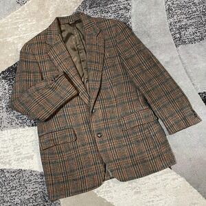 Vintage Chipp Blazer Men 38S Brown Plaid Wool Tweed Sport Coat Jacket Preppy USA